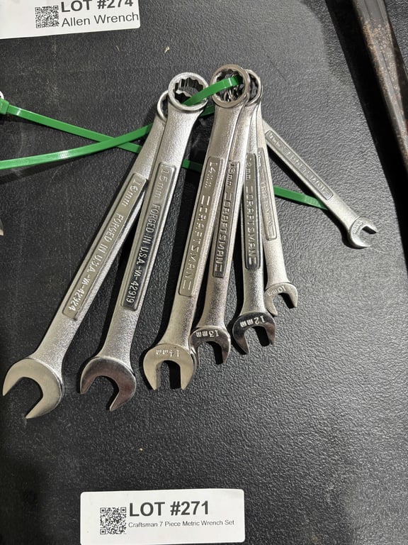 Craftsman 7 Piece Metric Wrench Set
