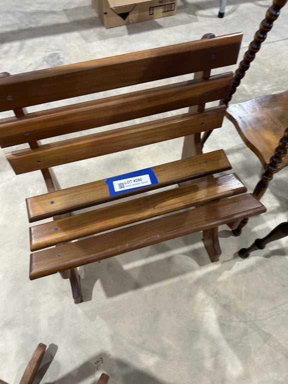 Small wooden bench