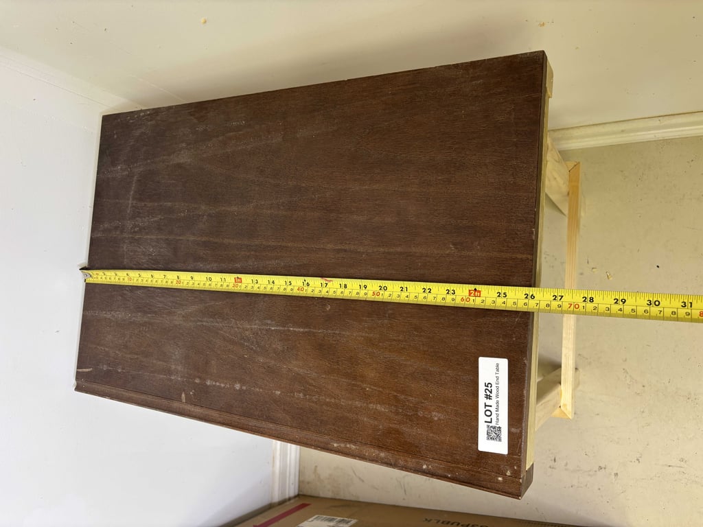 Hand Made Wood End Table - Image 4