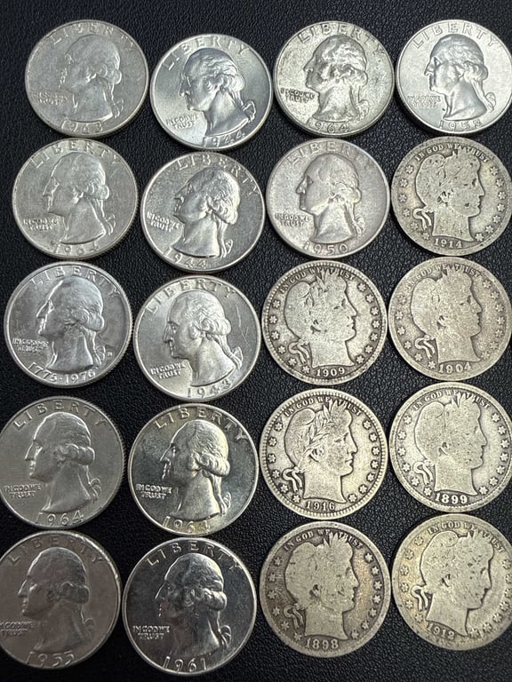 Various Dates Silver Quarters Roll - Image 2