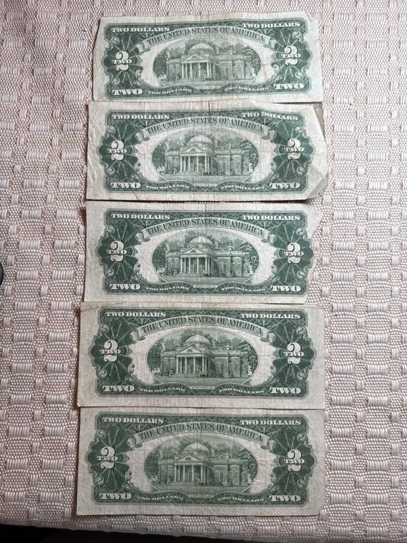 5 $2.00 Red Seals - Image 2