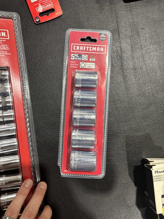 Craftsman 5 Piece 1/2" Dr 12 pt Metric Socket Set