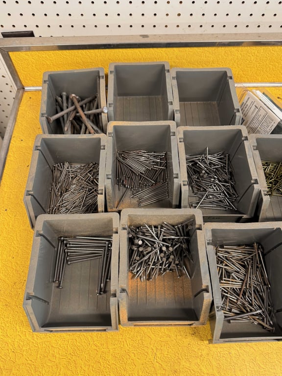 Misc plastic containers of nails - Image 3