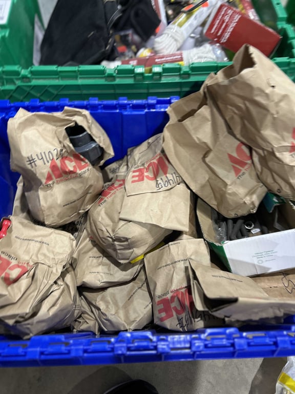 Tote of PEX, misc plumbing - Image 4