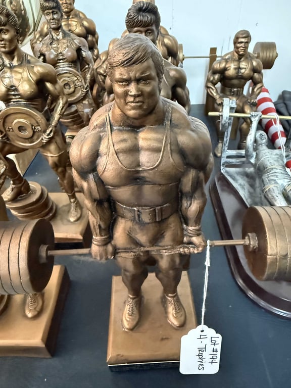 4 WEIGHT LIFTING TROPHIES - Image 2