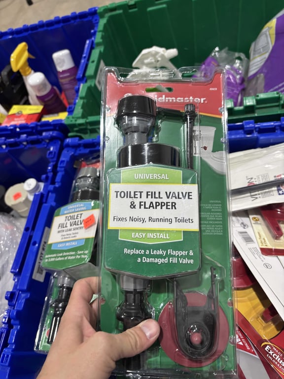 Tote of plumbing supplies - Image 5