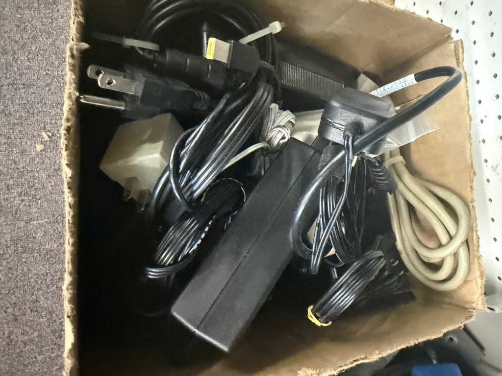 2 BOXES W/CABLE WIRE & ASSTL. OF ADAPTERS - Image 2