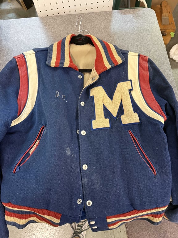 1972 MULLENS LETTERMENS JACKET & MULLENS BASKETBALL POLO - Image 3