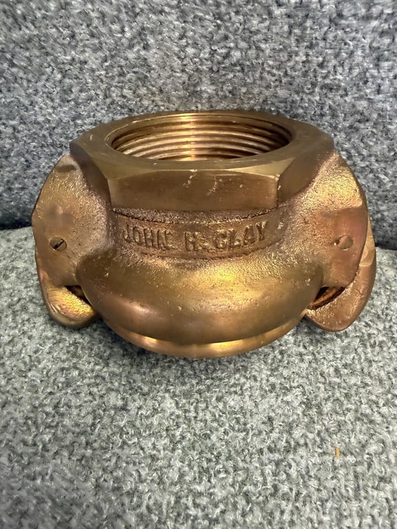 JOHN H CLAY FIRE DEPT. HOSE FITTINGS BRASS - Image 2