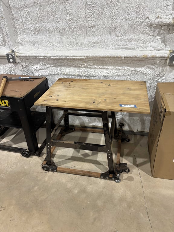 Wood Top Portable Work Table