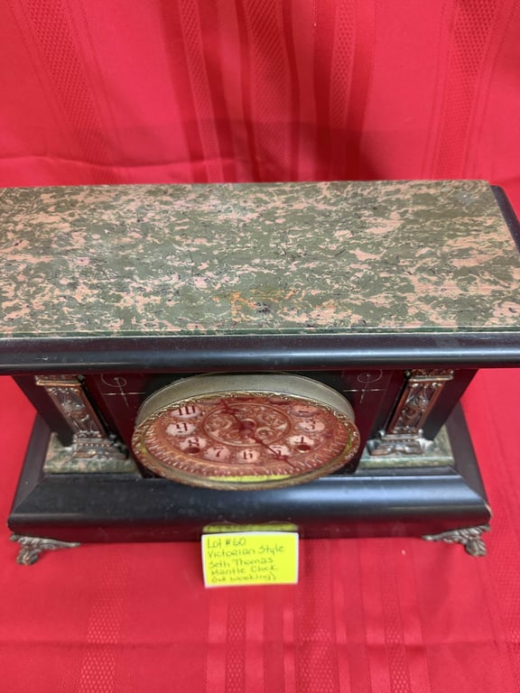 VICTORIAN STYLE SETH THOMAS MANTLE CLOCK (NOT WORKING) - Image 3