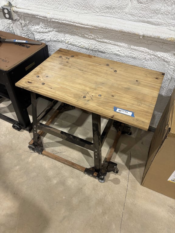 Wood Top Portable Work Table - Image 2