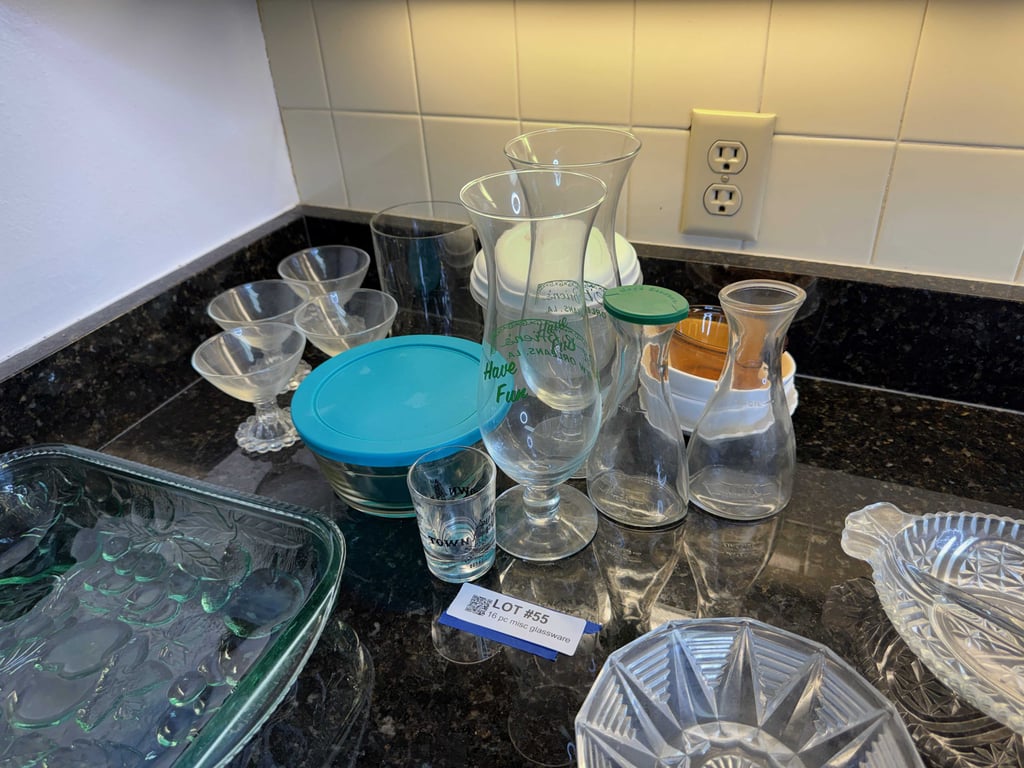 16 pc misc glassware