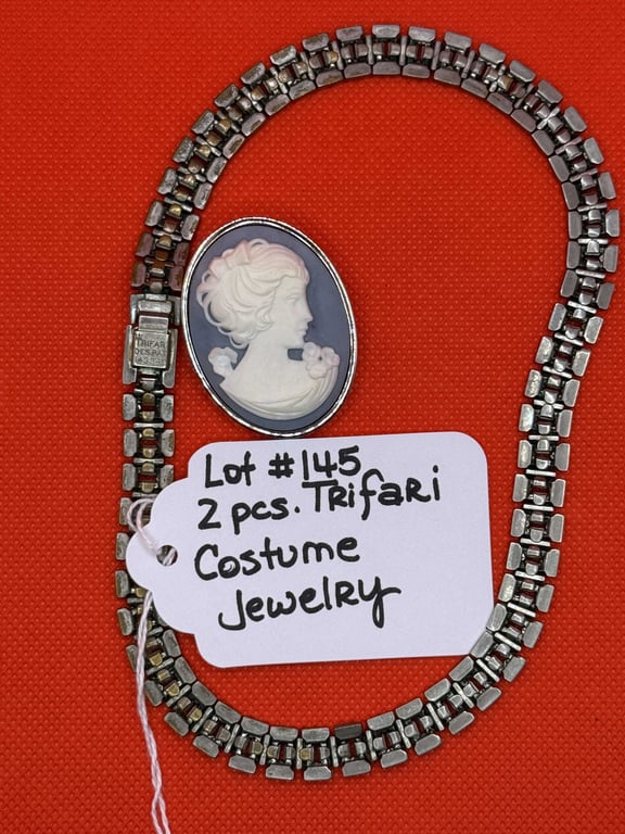 2 PCS. TRIFARI COSTUME JEWELRY