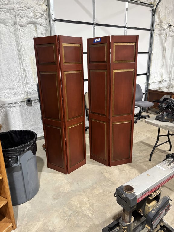 Pair of Matching Wooden Room Dividers