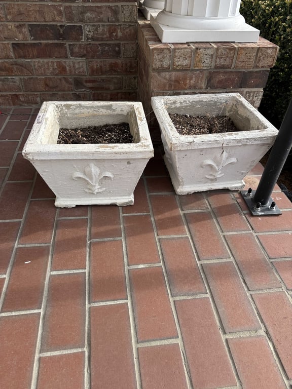Two Concrete Planters