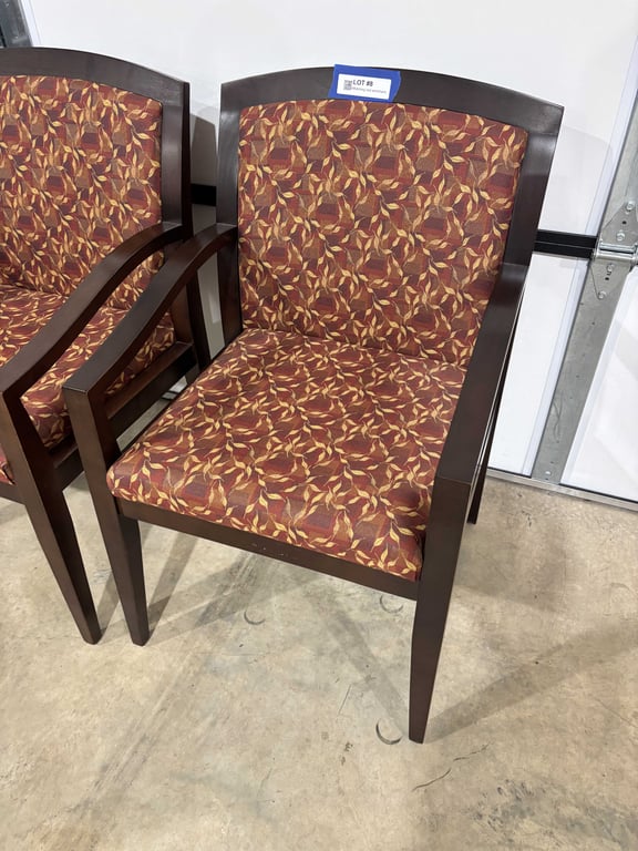 Matching red armchairs - Image 2