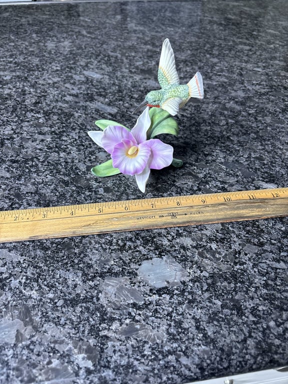 Lefton Hummingbird on Cattelya Orchid