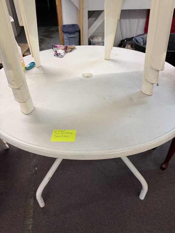 OUTDOOR PATIO SET TABLE W/4 CHAIRS 2 ADIRONDACK CHAIRS - Image 3