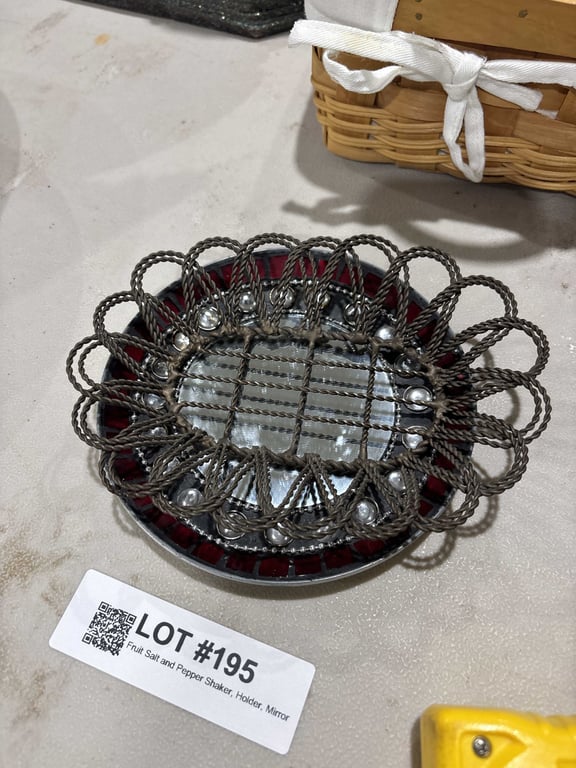 Fruit Salt and Pepper Shaker, Holder, Mirror - Image 2