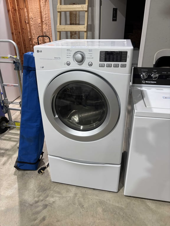 LG Front Load Dryer and Pedestal