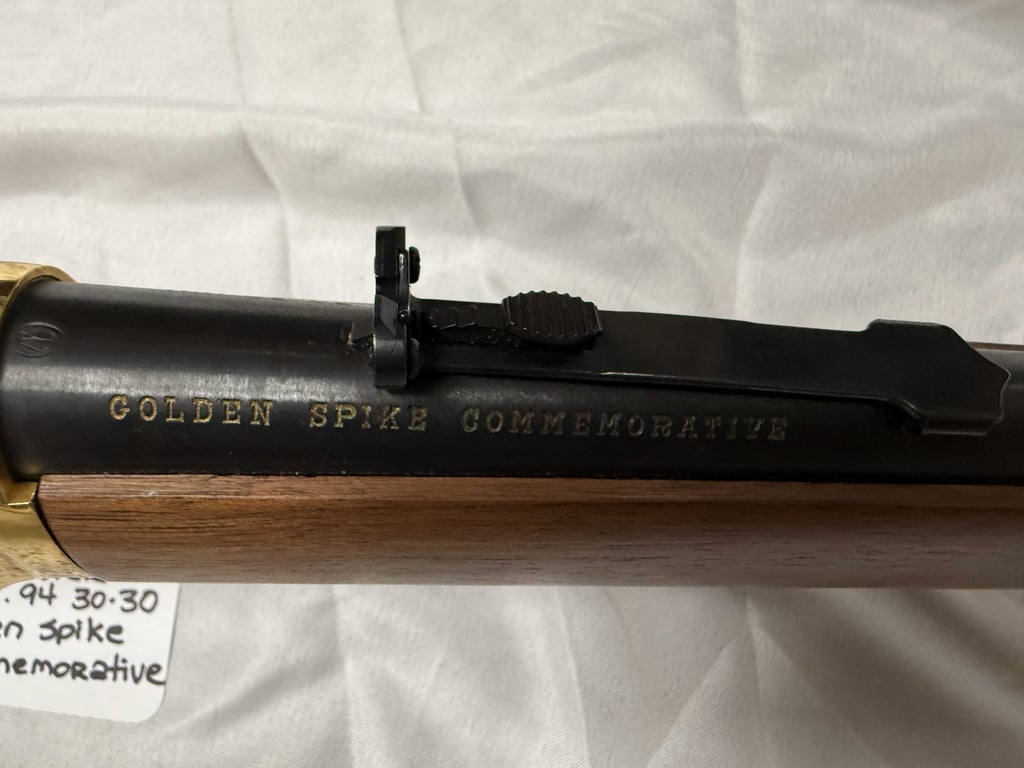 WINCHESTER MOD 94 30-30 GOLDEN SPIKE COMMEMORATIVE - Image 5