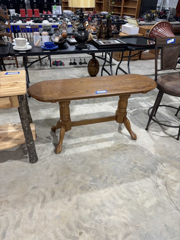 Oak entry table