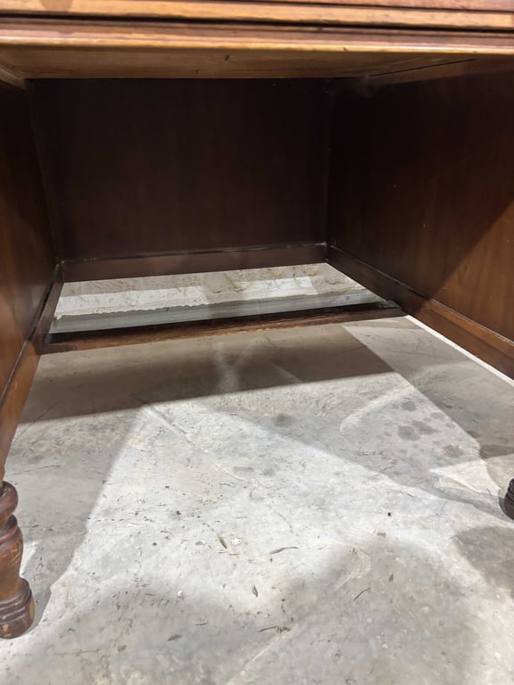 Vintage Office Desk with Glass Top Cover - Image 10
