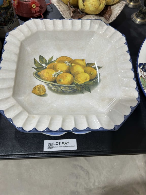 Lemon plate and lemon bowl