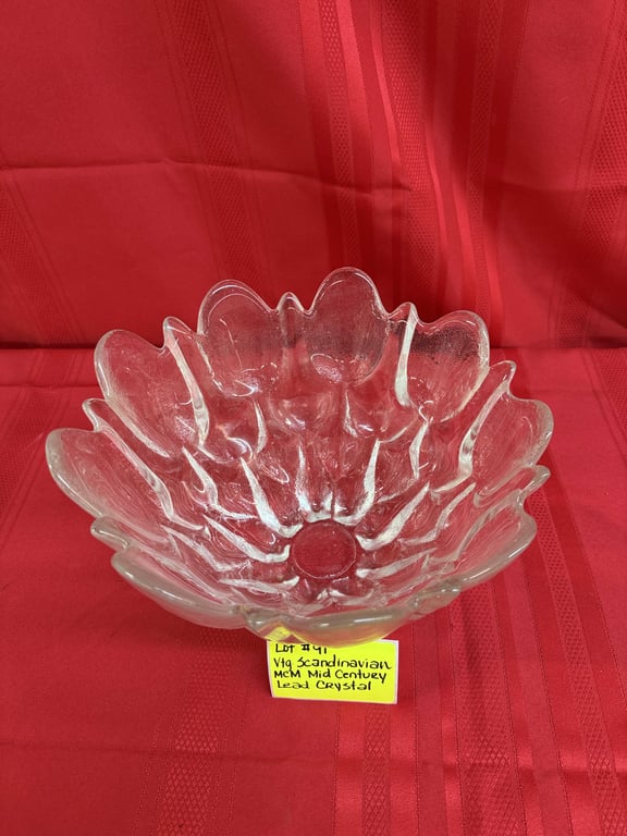 VTG SCANDINAVIAN MCM MID CENTURY LEAD CRYSTAL - Image 2