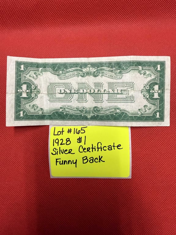 1928 $1 SILVER CERTIFICATE FUNNY BACK - Image 3