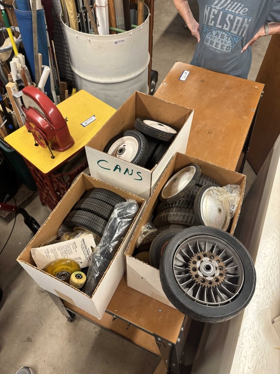 3 boxes of wheels