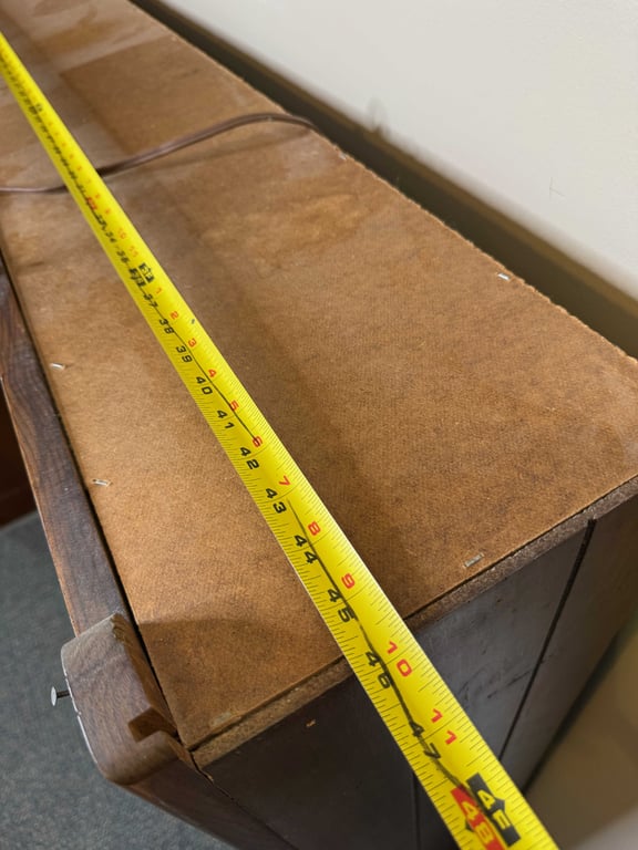 Wooden desk with top lit bookcase - Image 8