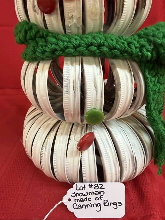 SNOWMAN MADE OF CANNING RINGS - Image 2