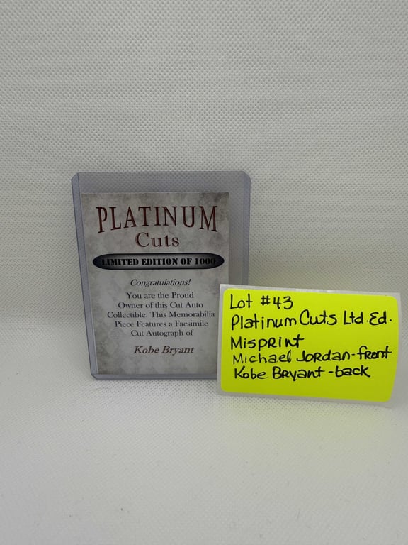 PLATINUM CUTS LTD ED. MISPRINT JORDAN ON FRONT KOBE ON BACK - Image 2