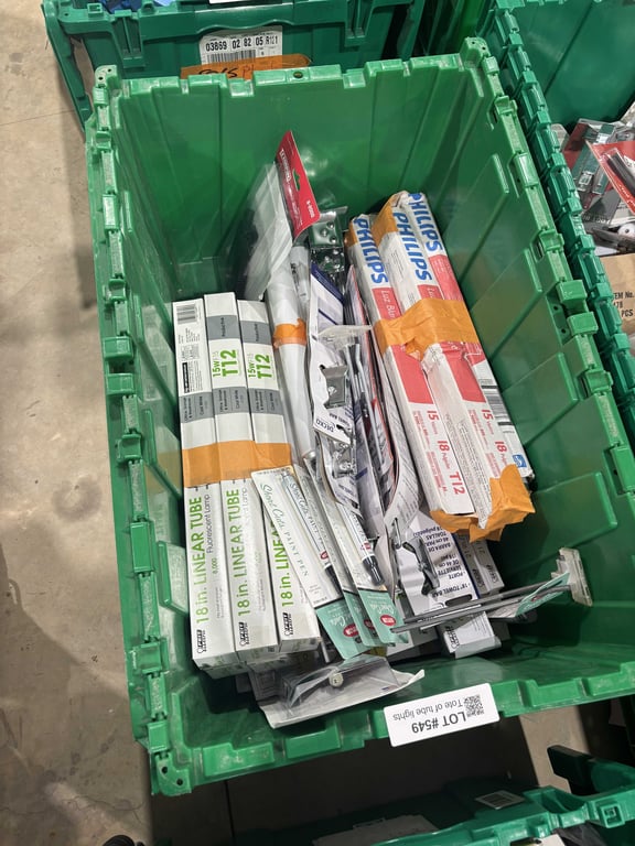 Tote of tube lights