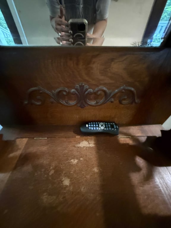 ANTIQUE TIGER OAK HALL TREE - Image 3