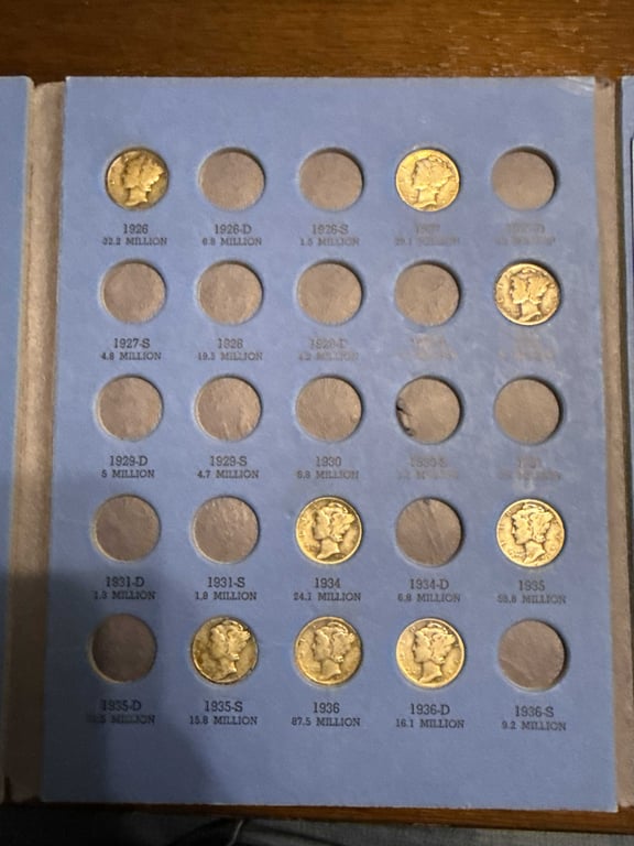 Mercury Dime and Lincoln Cent Books - Image 3
