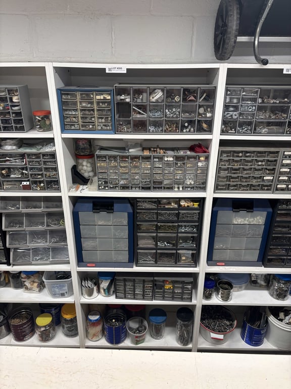 Hardware contents of 3rd white shelves