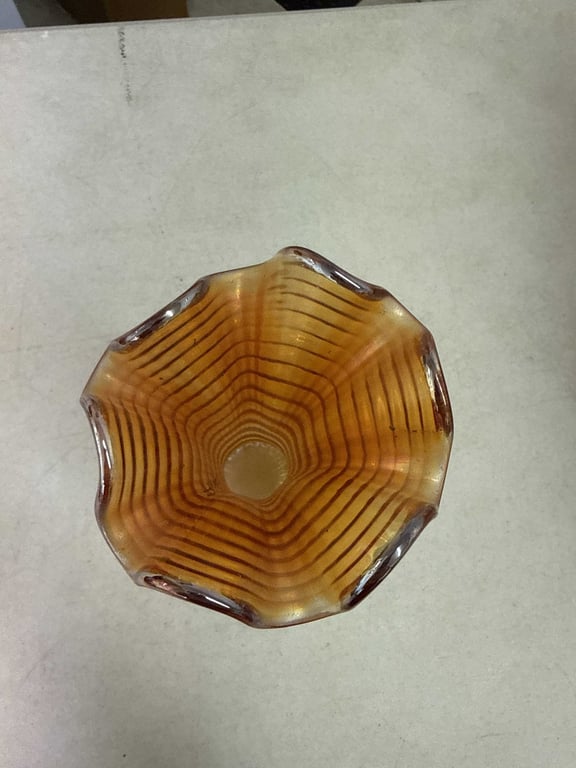 Imperial Carnival Glass Swung Vase - Image 2