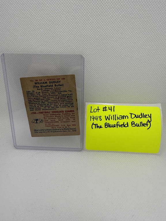 1948 WILLIAM DUDLEY (THE BLUEFIELD BULLET) - Image 2