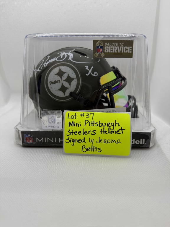 Image for MINI PITTSBURGH HELMET SIGNED JEROME BETTIS