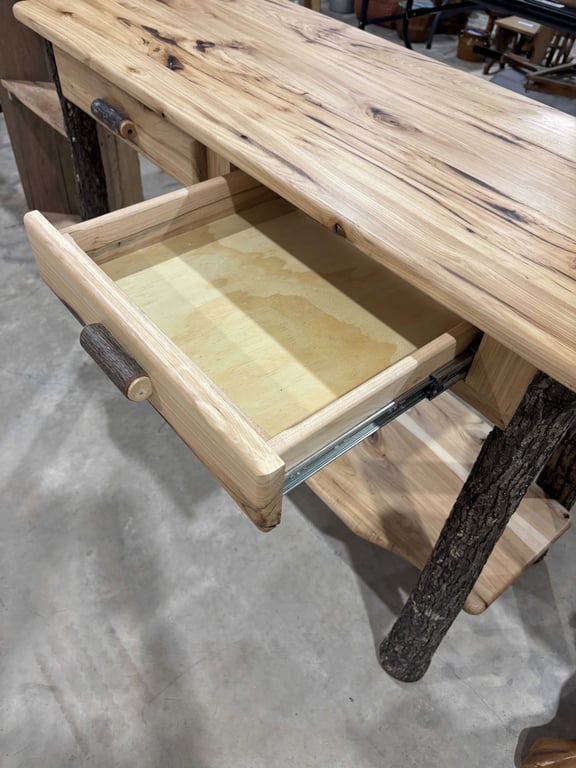 Rustic wood entry table - Image 5