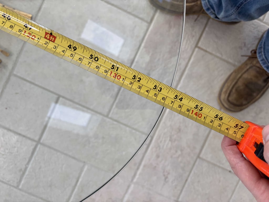 Oval Wheat Glass Top Coffee Table - Image 3