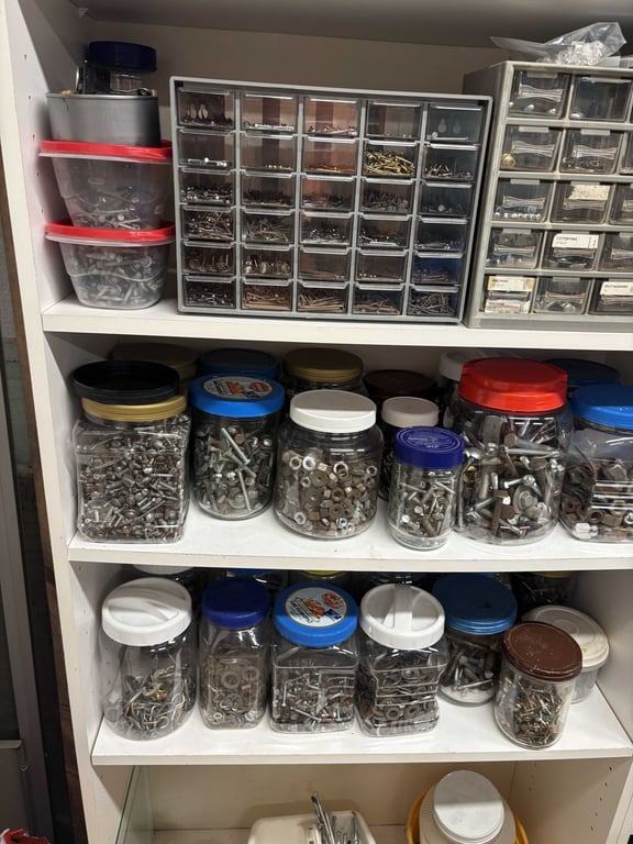 Hardware contents of first white shelves - Image 4