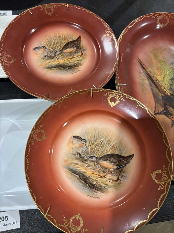 6 Piece Bird Painted Plates - Image 2