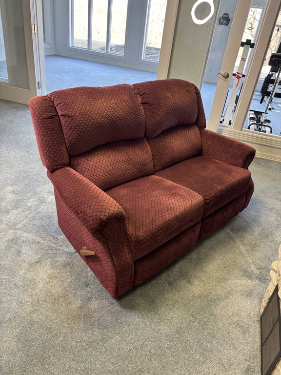 Red Couch and Red Love Seat - Image 8