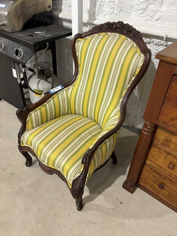 Vintage Wood Framed Arm Chair - Image 2