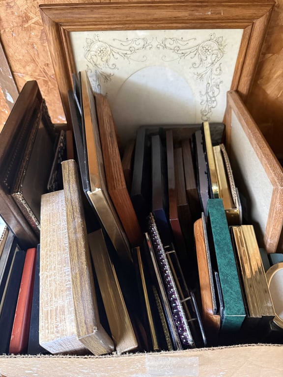 2 BOXES OF PICTURE FRAMES