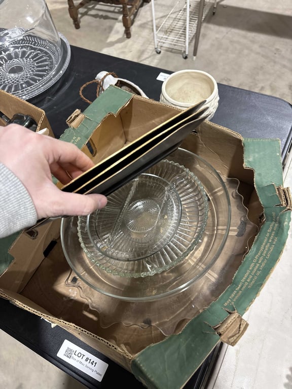 Box of Misc Serving Plates - Image 2